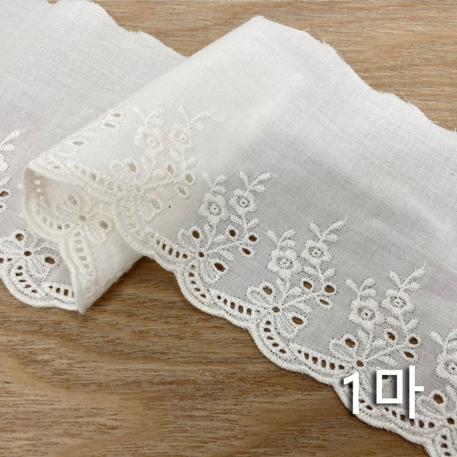 단면 면레이스 꽃다발리본 4색 폭 10cm 레이스, 블랙, 1개