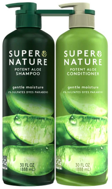 Super Nature 슈퍼 네이처 샴푸 앤 컨디셔너, 2개, 888ml