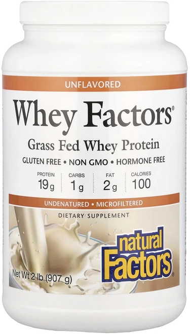 몸관리하세요 겨울입니다 Natural Factors Whey Factors® 목초 사육 유청 단백질 무맛 907g(2lb) 특별관리진행, 1개, 907g - 쿠팡