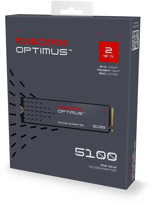Sandisk Optimus 5100 NVMe 2T SSD M.2 2280 台灣代理商保固 公司貨, SDSP51200TAN-000E0, 2TB