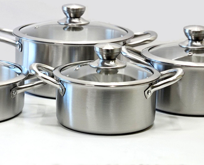 304스텐 통3중 양수냄비 인덕션 직화겸용 스텐냄비 인덕션냄비, 1개, 실버, 24cm