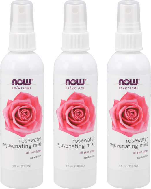 나우푸드 로즈워터 리쥬브네이팅 미스트 올 스킨 타입, 3개, 118ml