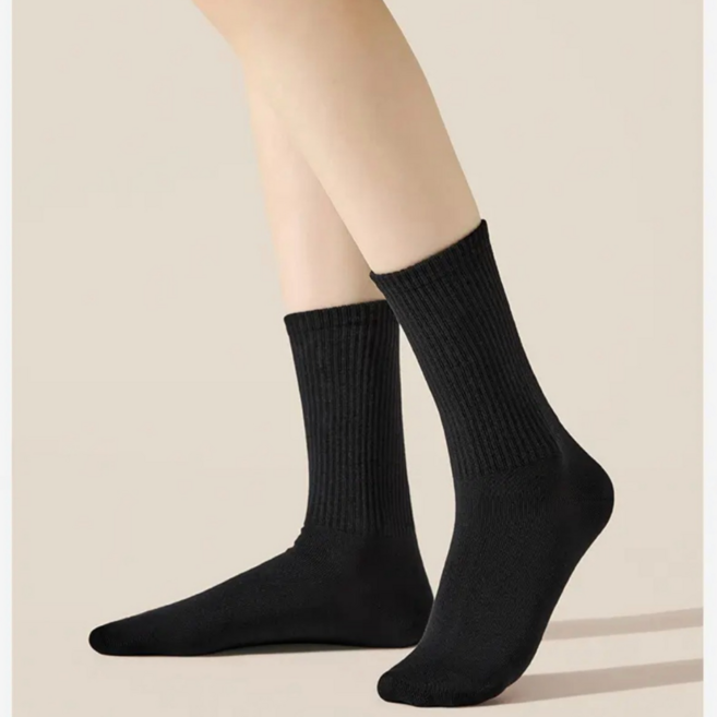 10켤레 여성용스포츠 발바닥 두꺼운 쿠션면양말 230~250