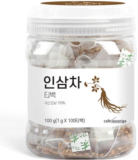 인삼차 티백, 1g, 100개입, 1개