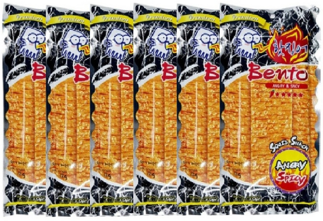 벤토 핫징어 앵그리 & 스파이시 12g x 6입, 6개