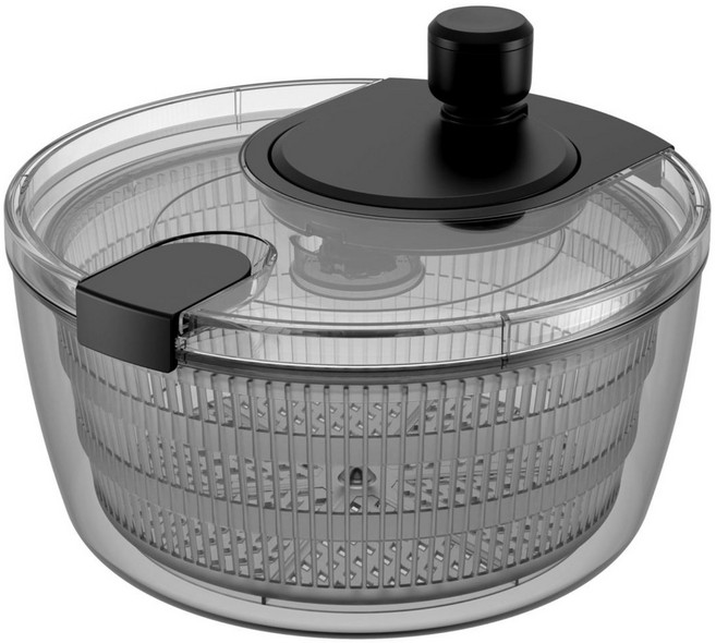 ROTARY 로터리 샐러드 스피너 야채 탈수기 4리터 대용량, 1개, 투명 블랙