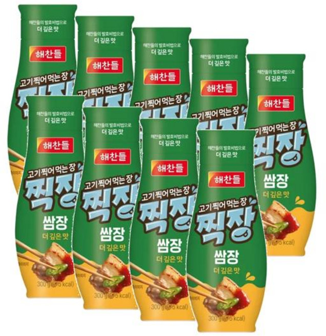 해찬들 고기 찍어 먹는 장 찍장 쌈장, 300g, 9개