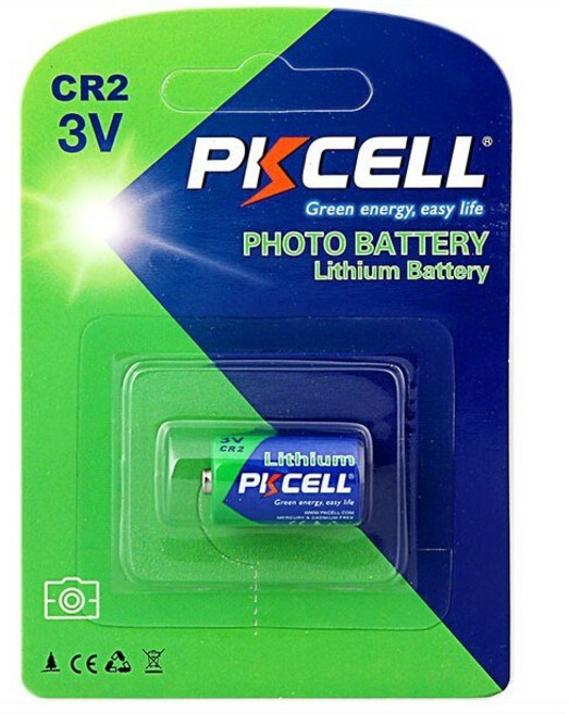 PKCELL 리튬 건전지 CR2 3V 카드팩 1알 부쉬넬 건전지, 1개, 1개입