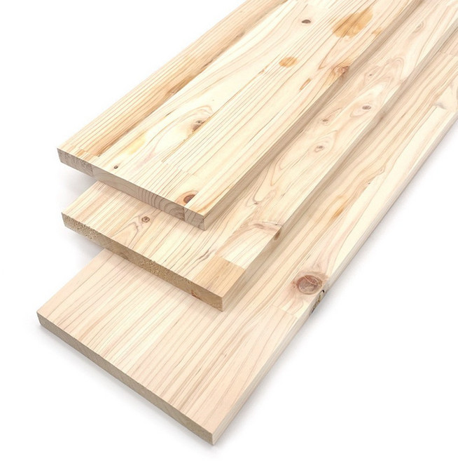 편백나무 선반 히노끼 집성목 유절 목재 18T, 220 x 600mm 엣지샌딩, 1개