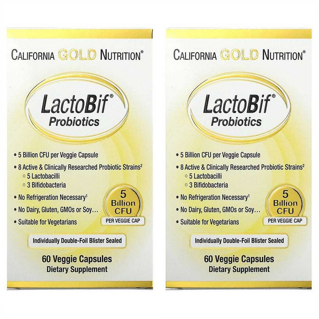 캘리포니아 골드 락토비프 50억 유산균 60정 2개