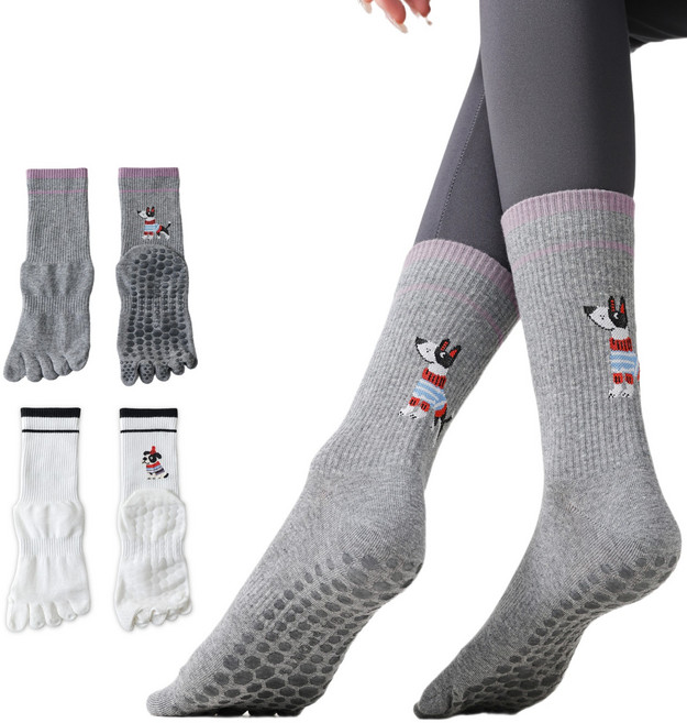 스위트나나 여성 요가양말 필라테스 논슬립 발가락양말 미끄럼방지 운동 2켤레 세트