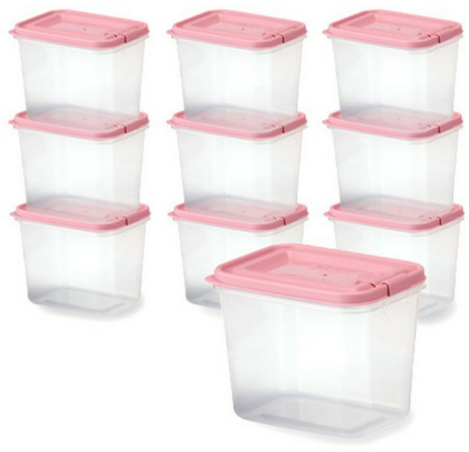 씨밀렉스 쿡밥 사각 전자레인지 용기 520ml, 10개