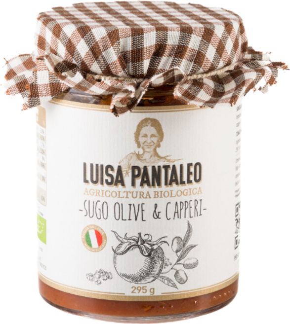 루이사 판탈레오 유기농 올리브 & 케이퍼 토마토 소스 Luisa Pantaleo, 1개, 500g