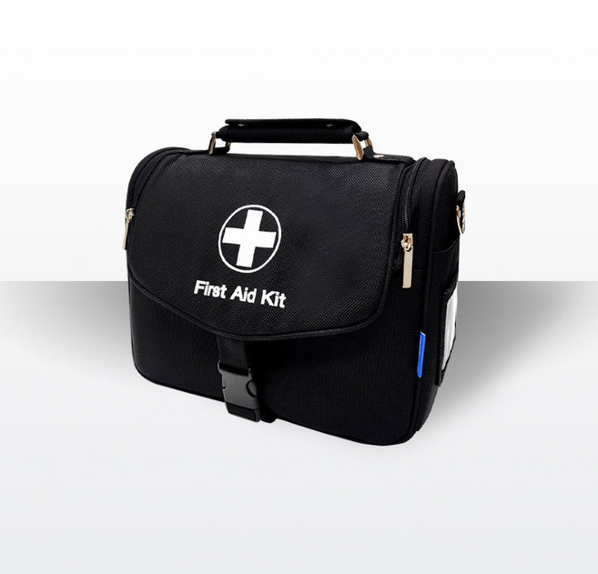 보건가방(소)검정 (가방만/내용물 미포함) my-bg008, 1개