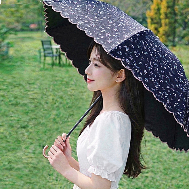 [99% 자외선차단] 가볍고 튼튼한 초경량 플라워 암막 미니 우양산