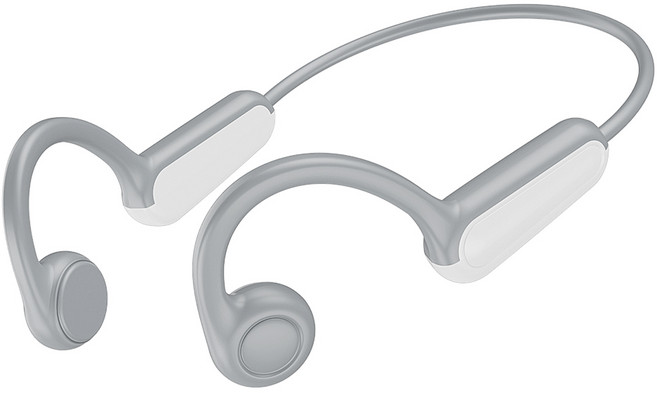 CCAGU 골전도 블루투스 이어폰 넥밴드 IPX5방수 오픈형 러닝 무선 이어폰, 그레이