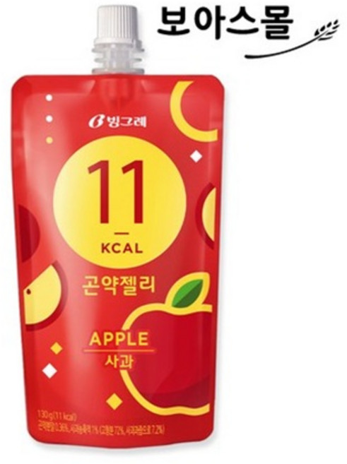 빙그레 사과 곤약젤리, 130g, 15개