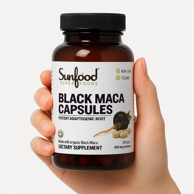 선푸드 오가닉 블랙마카 베지캡슐 800mg 90정, 1개 - 쿠팡