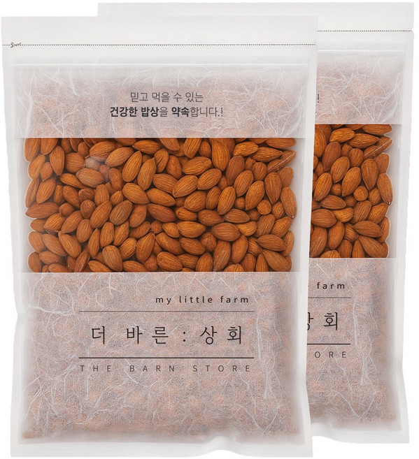 더바른상회 햇 견과류 신선한 볶음 고소한 구운 아몬드, 2개, 1kg