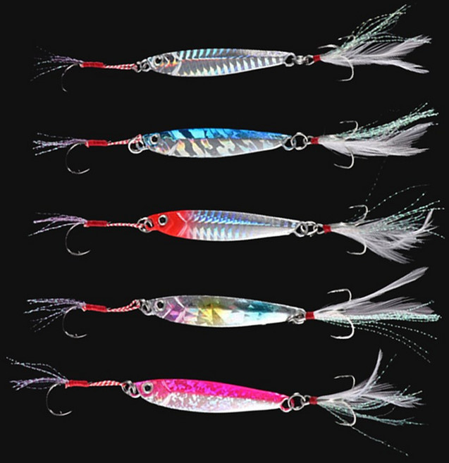 틴셀 메탈지그 크롬메탈지그 루어 5p세트, 40g