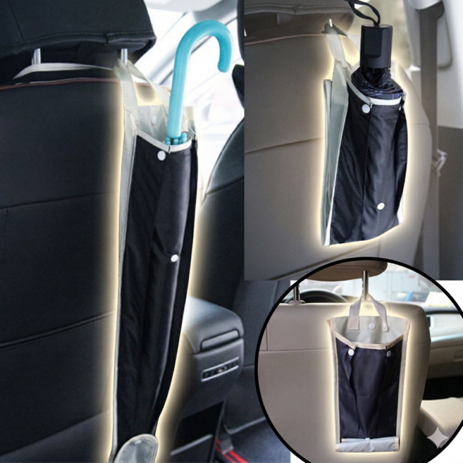 모노리 차량용 방수 우산커버 접이식 우산 꽂이 거치대, 네이비, 1개