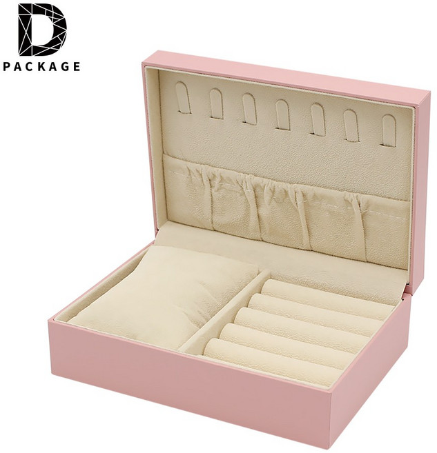 다솜패키지 17x12cm 사각 쿠션반지 주얼리 보석함, 1개, 핑크