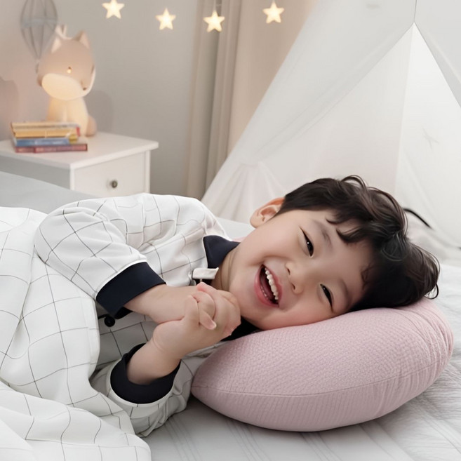 100%국내생산 빨아쓰는 코튼샤워 유치원 어린이 마시멜로우 베개 통세탁 기능 베게 배게 유아 주니어, 인디핑크, S, 인디핑크