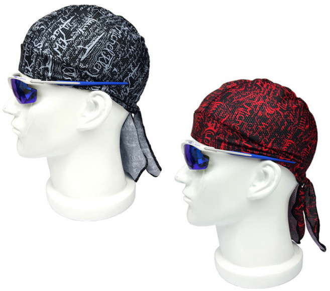 1+1 통풍 냉감 매쉬 두건 쿨 여름 두건 자전거 두건, 블랙+레드