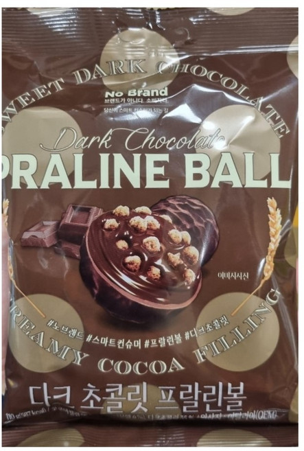 노브랜드 다크 초콜릿 프랄린볼, 1개, 110g