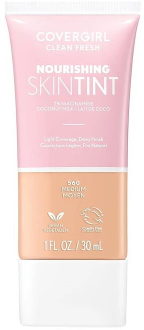 COVERGIRL 클린 프레시 스킨 밀크 파운데이션 리치 1개입, 560 미디엄, 1, 30ml - 쿠팡