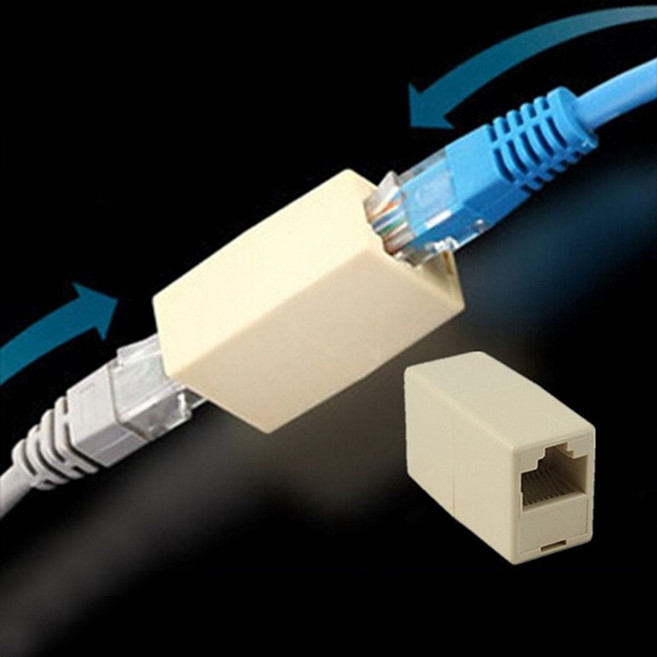 장 전화선 커넥터 네트워크 인터넷 연장선 랜선 젠더 케이블 RJ45 커플러 DD 12149, 상세페이지 참조, 20개