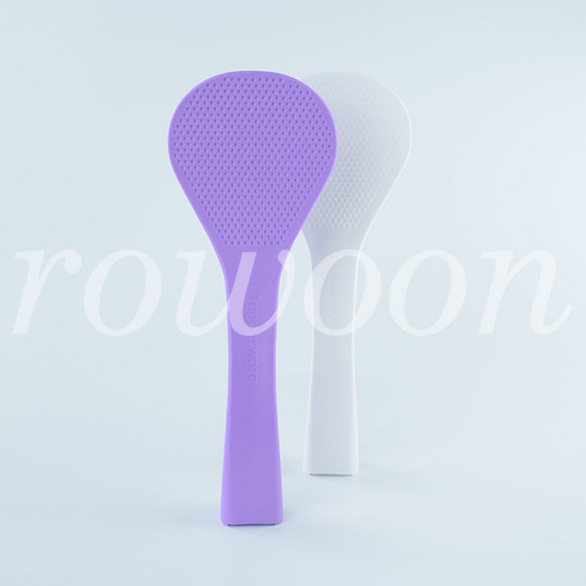 타파웨어 멀티 스탠딩 주걱 (2개) 화이트 퍼플 알뜰밥주걱 친환경주걱 밥주걱 밥알이붙지않는주걱, 2개