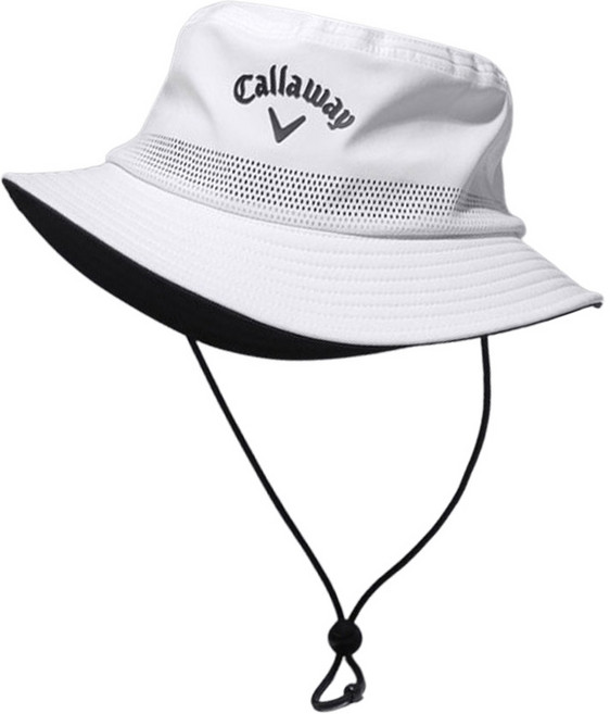캘러웨이 CG 버킷햇 골프모자 남성 빅사이즈 대두 스포츠 벙거지 캐주얼 모자, 화이트