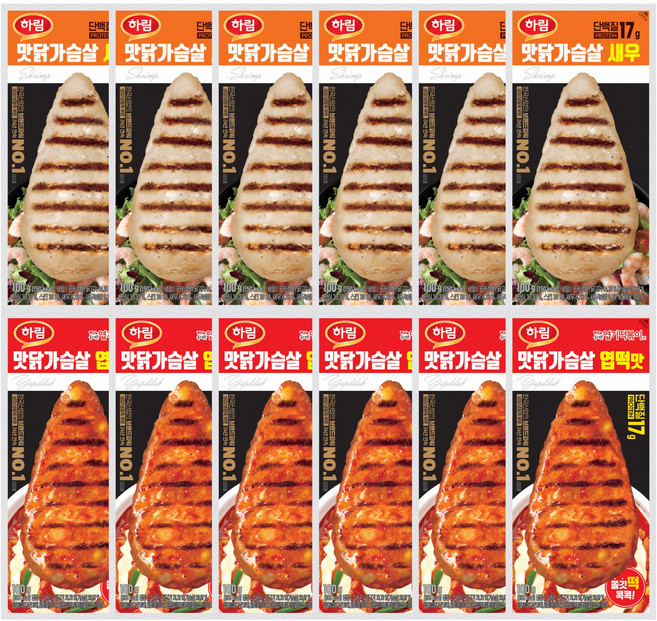 하림 맛닭가슴살 새우x6+엽떡x6 100g