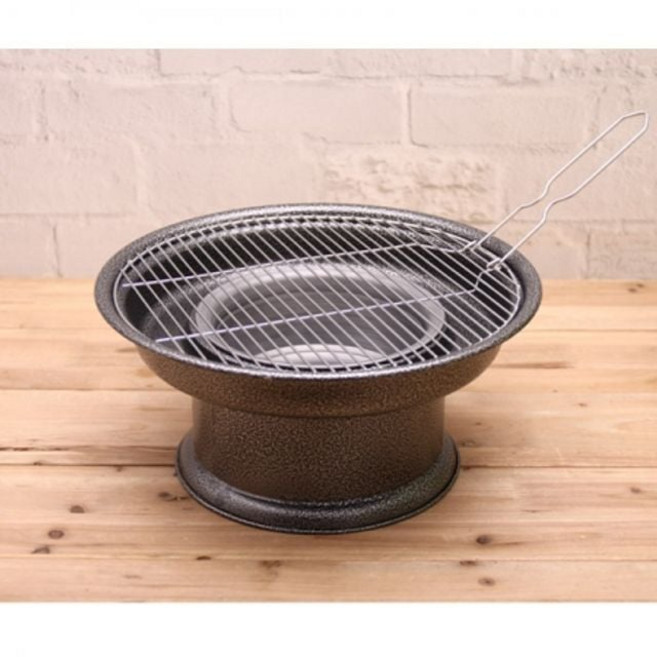 BBQ 원형 바베큐그릴 캠핑그릴 (대) 1EA [BNV98412], 세트형