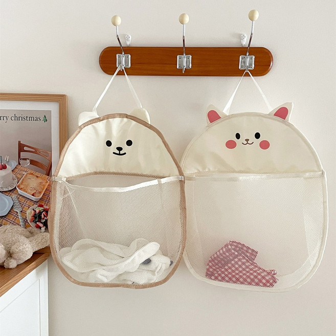 로앤제이 장난감 정리망 메쉬망 그물망 정리망 1+1, 곰돌이+토끼, 1세트