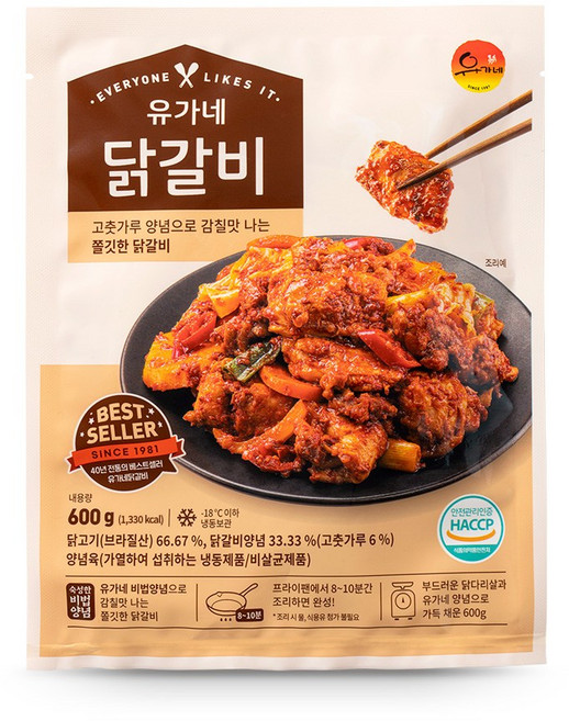 유가네 닭갈비 600g x 5팩, 5개