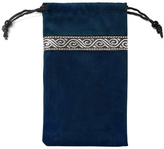 보스케 벨벳 타로 파우치 / 타로 카드 주머니, 네이비(실버라벨), 1개