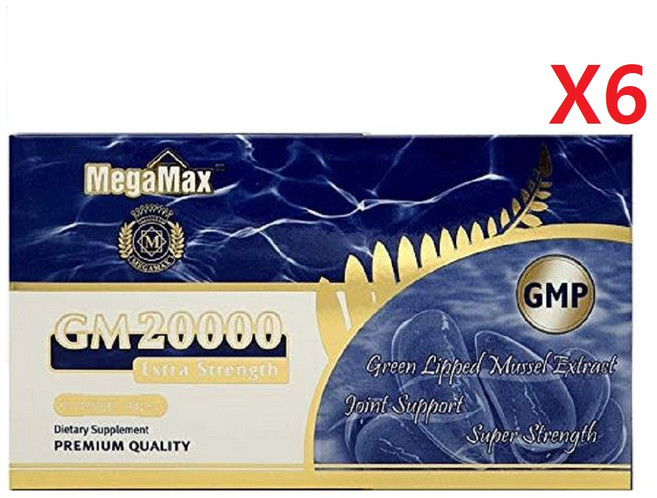 뉴질랜드 메가맥스 GM20000 초록홍합 60정-6개, 6개, 60정