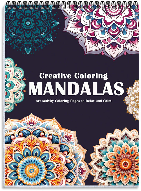 성인용 컬러링북 MANDALAS 테마 스트레스 해소를 위한 색칠하기 책 어른 색칠공부 고급 초보자도 즐길 수 있는 컬러 드로잉북 성인 색칠그림 어른 취미활동 컬러링북, 만다라