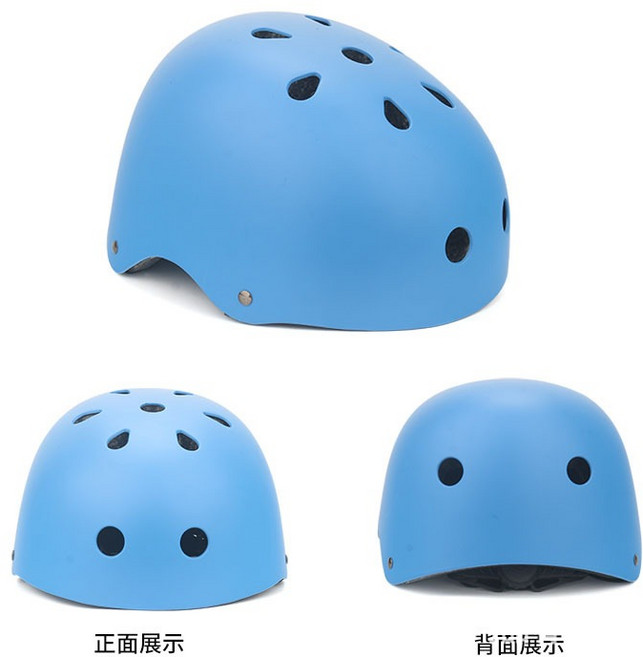 磨砂運動頭盔 可調頭圍 可拆洗, 藍, 1個