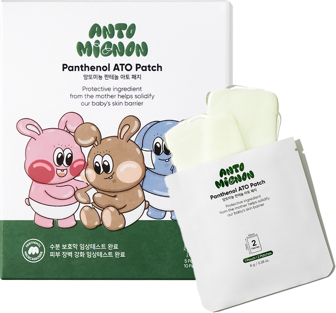 앙또미뇽 아토패치 유아 고보습 진정 아기 마스크팩, 1박스