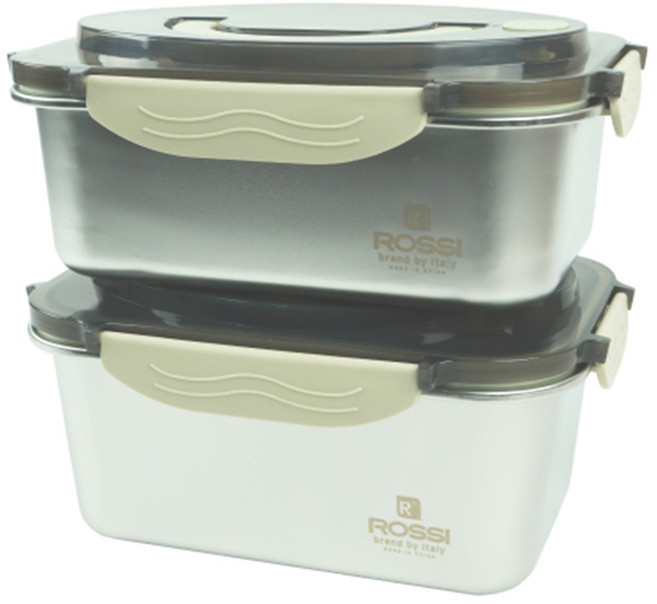 전자레인지 스텐 반찬통 음식 보관 밀폐용기 사각 국산 냉장고 정리용기 2종 세트