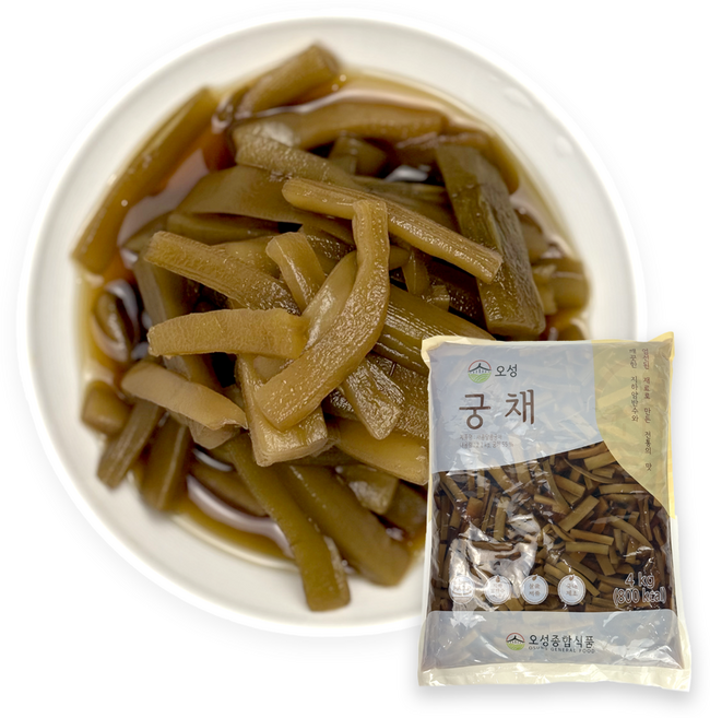 국내제조 궁채 장아찌 1kg 궁채나물 반찬용, 1개