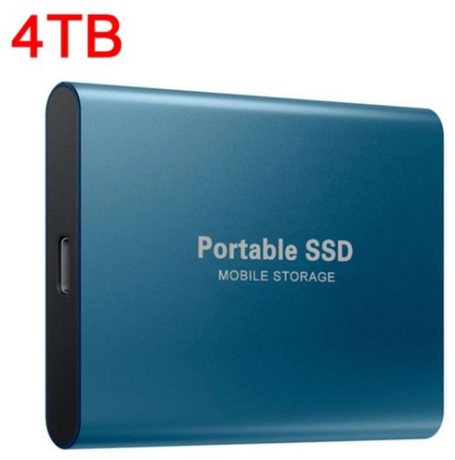 오리지널 1TB M.2 SSD 500GB 2TB 4TB 타입-C 하드 드라이브 외장형 Usb 3.1 8TB 노트북 용 모바일 솔리드 스테이트 디스크, Blue 4TB, 1개