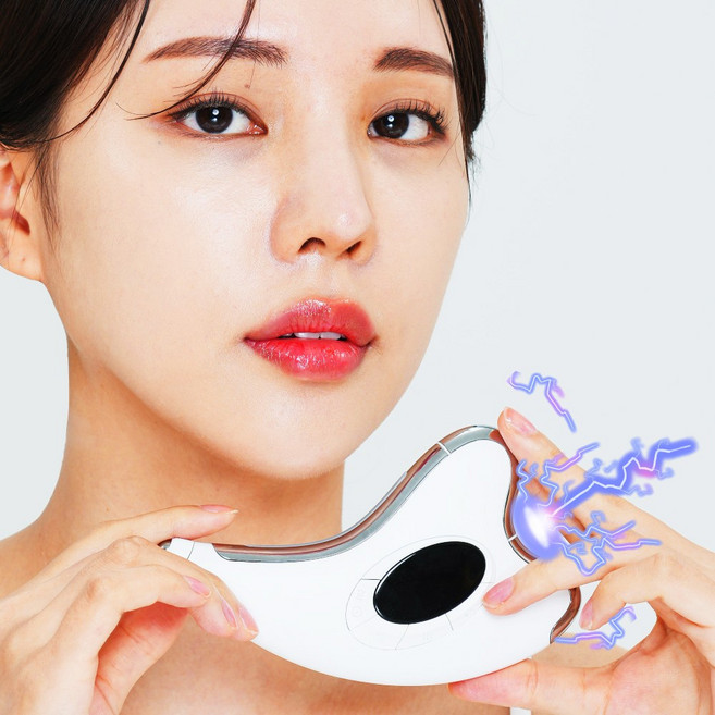 라퓨엘 7in1갈바닉 얼굴 마사지기 고주파 맛사지기계 피부 관리기 괄사 바디 도구 롤러, (1+1)