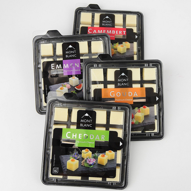 몽블랑 큐브 치즈 4종세트 (고다/체다/에멘탈/까망베르), 1개