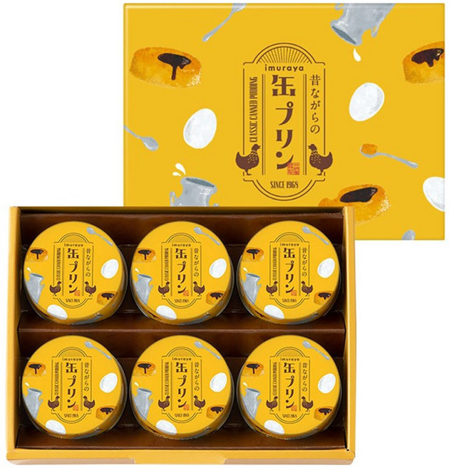 imuraya 井村屋 傳統罐裝布丁 MP-B 6入, 1個
