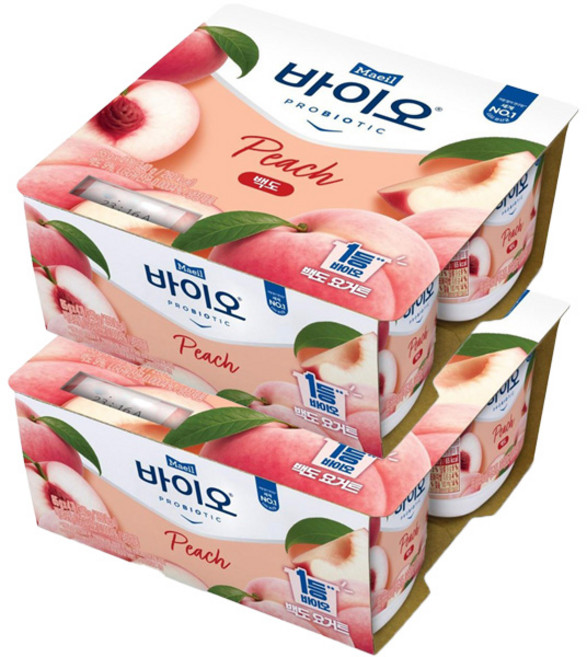 매일 바이오 백도요거트 85gx8개 냉장무/배/프로바이오틱스/우리집 영양간식, 8개, 85g