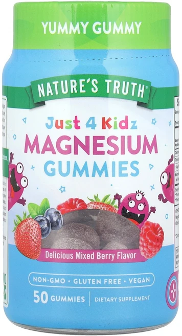 Nature's Truth Just 4 Kidz Magnesium Gummies Delicious Mixed Berry 50 Gummies - 쿠팡